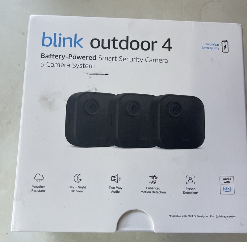 Blink Outdoor 4 (4th Gen) Security Camera System, 3-Pack