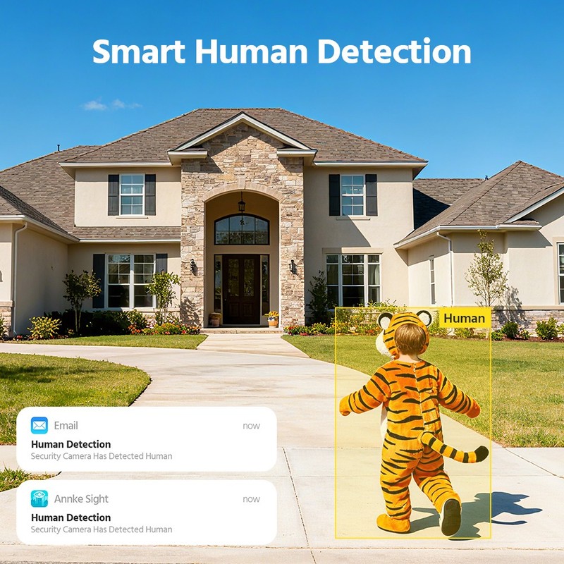 ANNKE Wireless 12” 10CH NVR 5MP Security Camera System 2 Way Audio AI Detection gallery