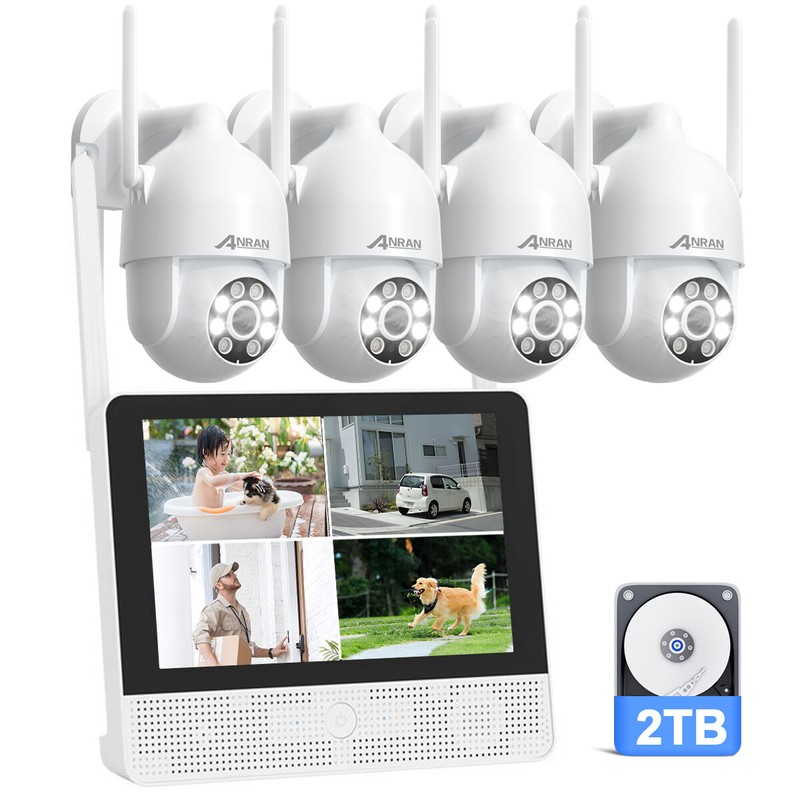 ANRAN 5MP WiFi Outdoor Security Camera System Wireless Home CCTV 8CH NVR 2TB HDD