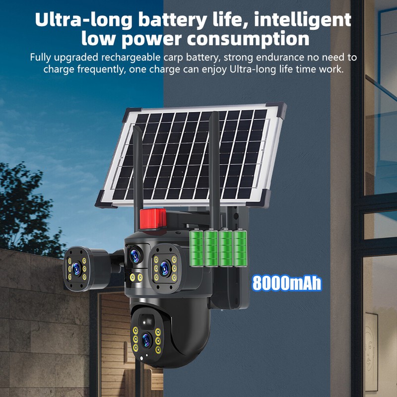 Camara De Seguridad Solar Inalambricas Para Exterior Con Vision Nocturna y Audio gallery
