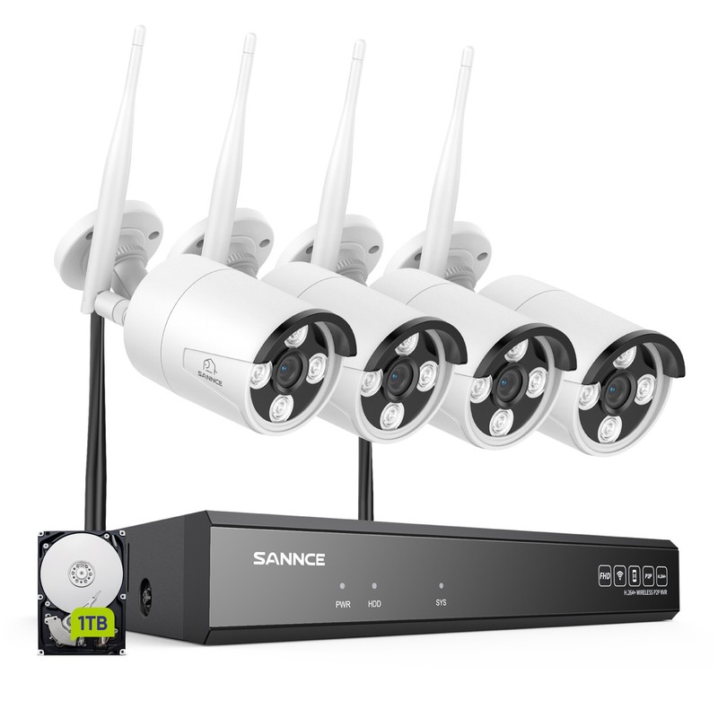 SANNCE 16CH 4K NVR 3MP Wireless Color Security Camera System Two Way Audio 1TB