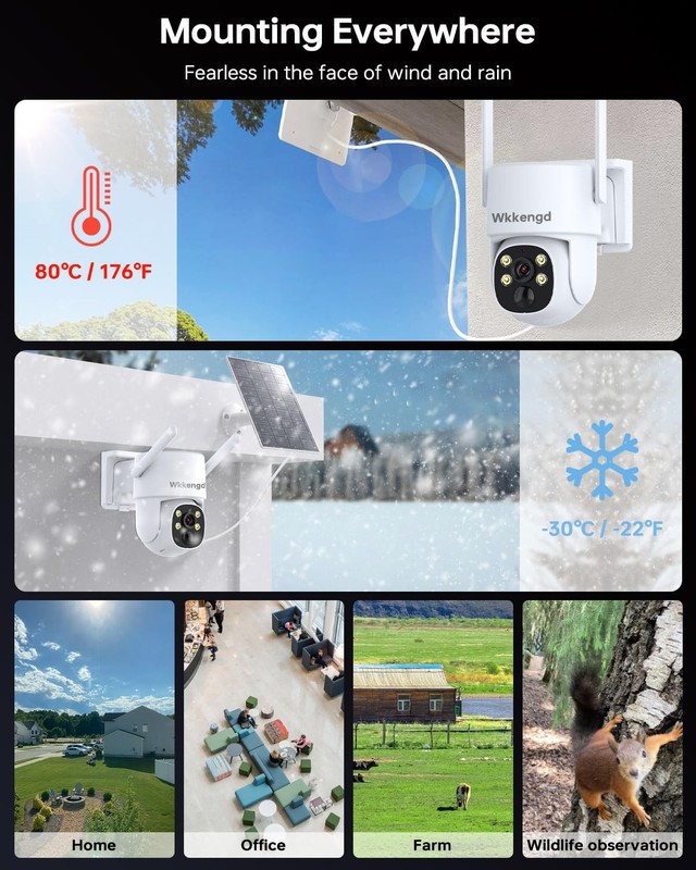 Wireless System Outdoor, Aurora Lux Color Night Vison 4 Cam-Kit Solar Powered... gallery