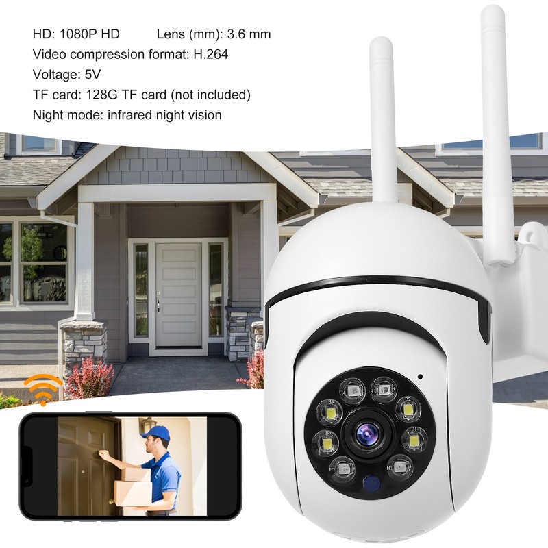 360° Panoramic 5G WiFi IR IP E27 Light Bulb Camera 1080P HD Night Smart Home Cam gallery