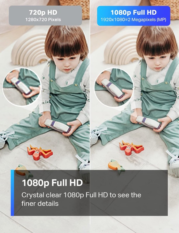 TP-Link Tapo 1080P Indoor Security Camera for Baby Monitor, Dog 1-Pack, White gallery