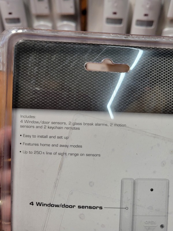 (1) New Defiant Wireless Home Protection System: 4 Window/door, 2 Motion, 2 Glas gallery