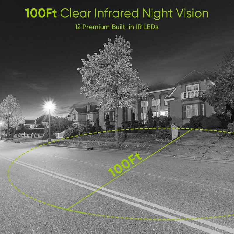 SANNCE 8CH 5MP DVR CCTV Security Camera System Outdoor IR Night Vision IP66 1TB gallery