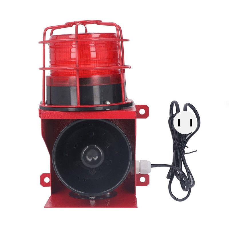 115db Sound Industrial Audible Visual Alarm with IP65 LED Strobe, Wall Mounti…