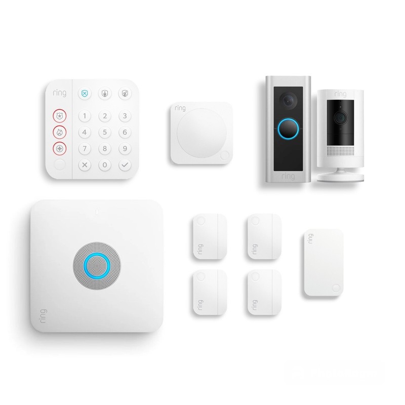 Ring Alarm Pro 10 Piece Kit with Built-in eero WiFi 6 Router and Doorbell Pro 2
