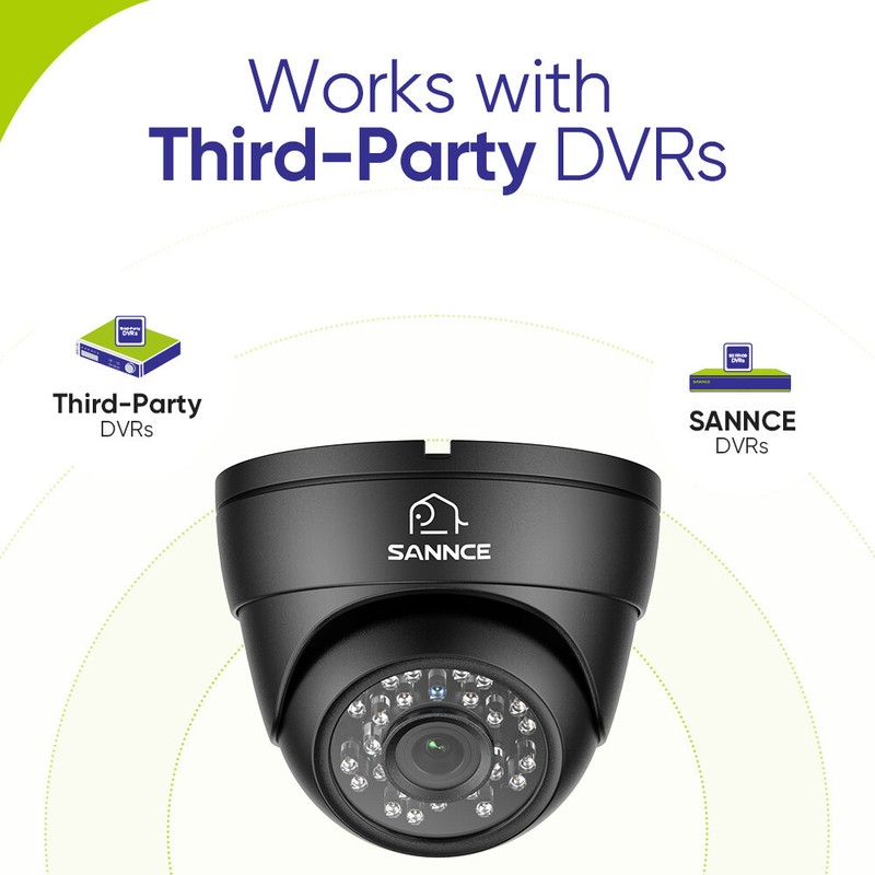 SANNCE 900TVL Wire Security CCTV Camera IR Night Vision fit for Analog DVR IP66 gallery