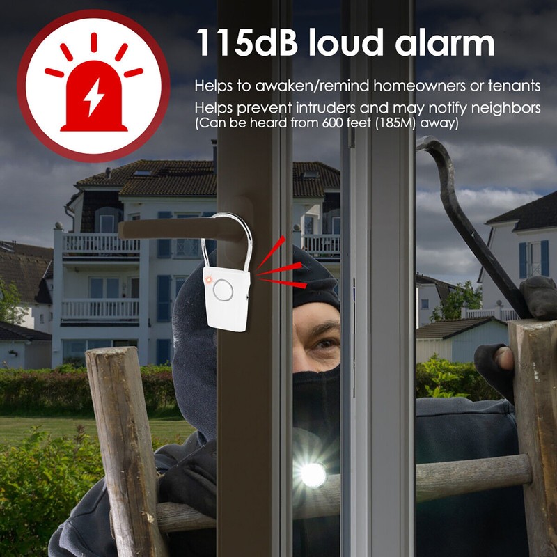 115dB Touch Sensor Door Alarm Anti-Theft Door Knob Window Burglar Alarm Tool gallery