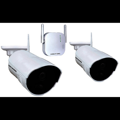 Night Owl Wireless 4-CH 16GB DVR Security System with 2 Bullet HD Cameras-White