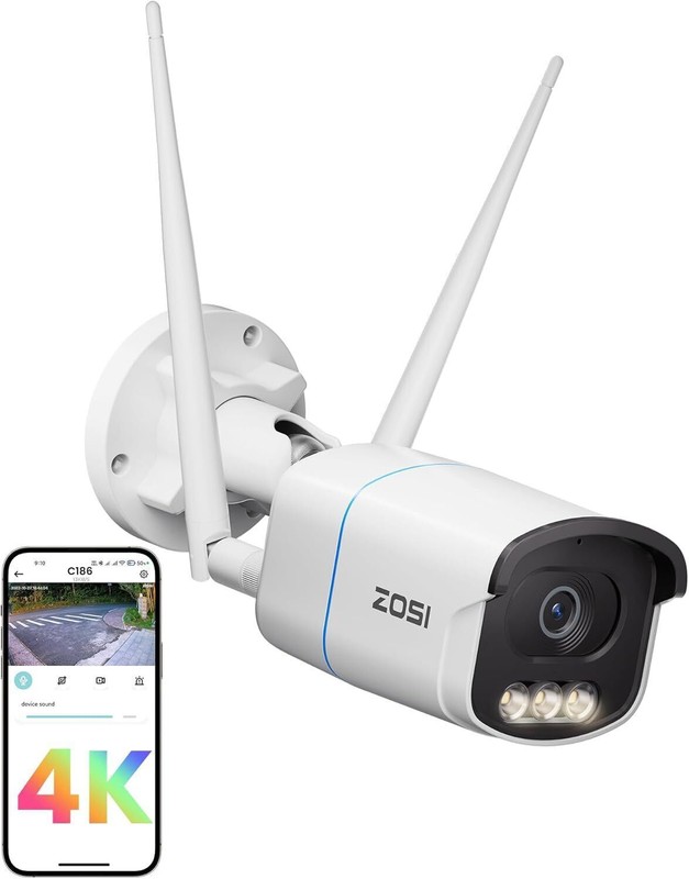 ZOSI C186 4K 8MP Aurora Lux WiFi Camera with Unveiling True Full Color Night