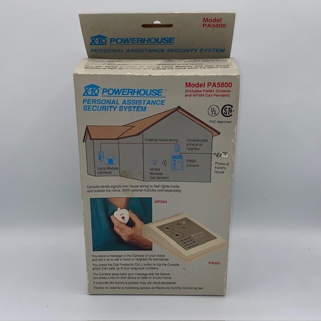 X-10 Powerhouse Model PA5800 Personal Assistance Home Security System New