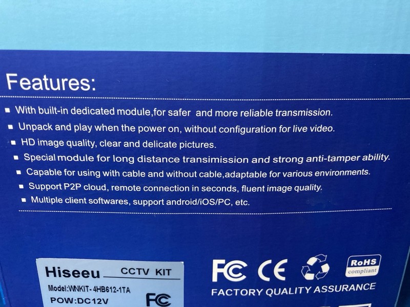 Hiseeu HD NVR Kit - Wireless Network Video Recorder System- 4 cameras gallery