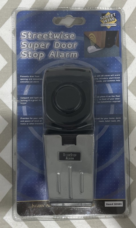 Street Wise Door Stop Alarm Anti-Intruder Door Wedge & Security Alarm Untested