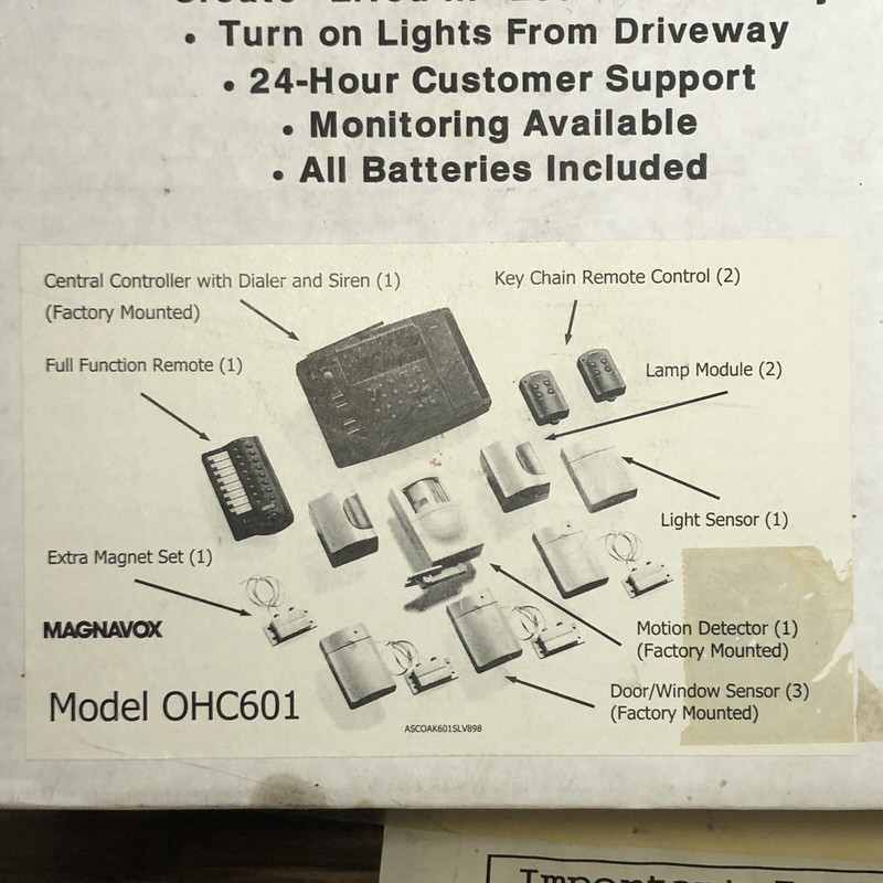 Magnavox OHC601 Wireless Home Security System Expandable New Complete SEE gallery