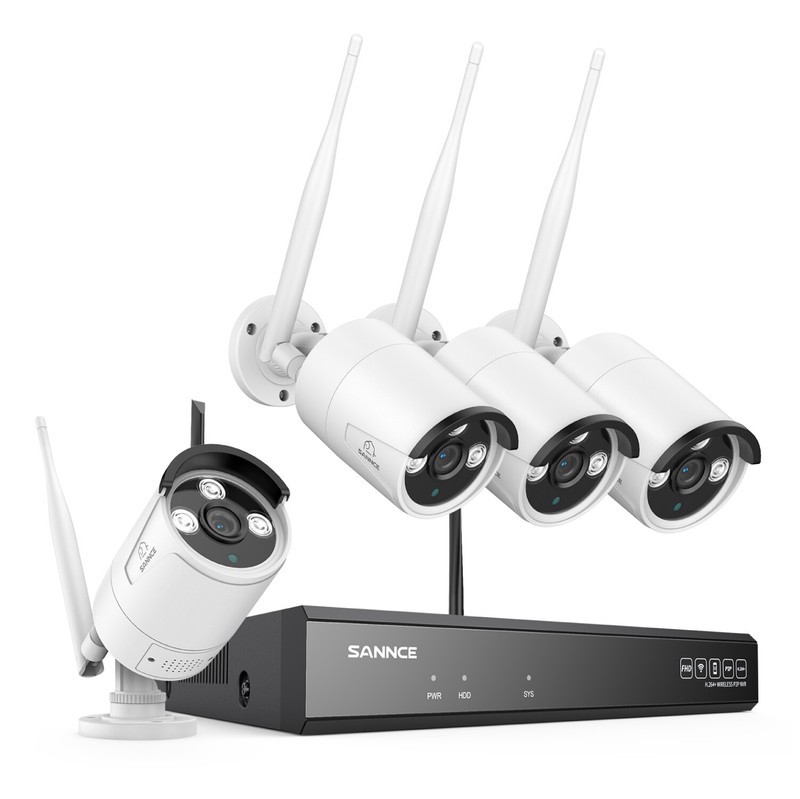 SANNCE 8MP 16CH NVR Wireless 3MP Outdoor Security Camera System Two Way Audio AI