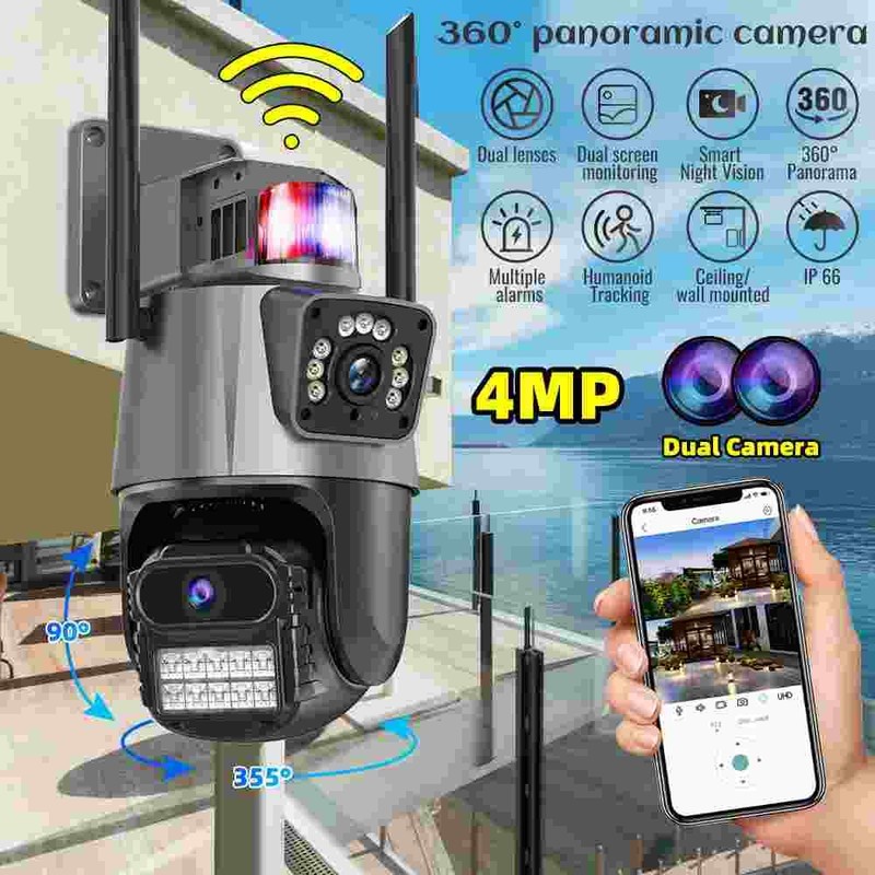 Sistema Juego De 4 Camaras 1080P HD Seguridad Para Casa Con Sensor De Movimiento gallery