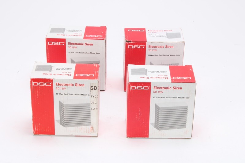 DSC SD 15W 15-Watt Dual Tone Surface Mount Siren (Lot of 4) – NEW