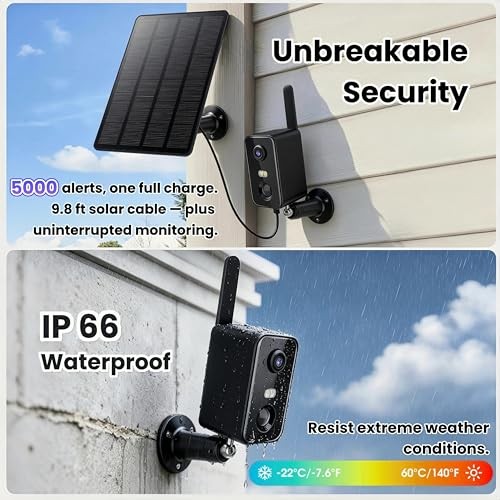 No WiFi Security Camera Wireless Outdoor, 4G LTE Cellular Solar Camera Battery gallery