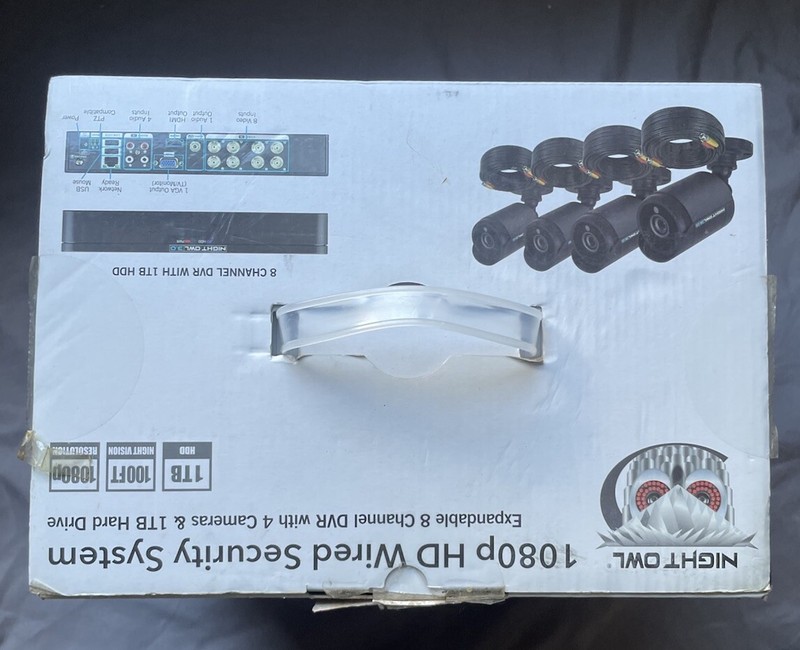 New Open Box 1080 HD Wired Security System 4 Cameras 1tb Hard drive 8 Channel gallery