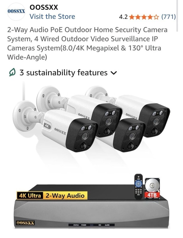 security camera system 4k 8mp