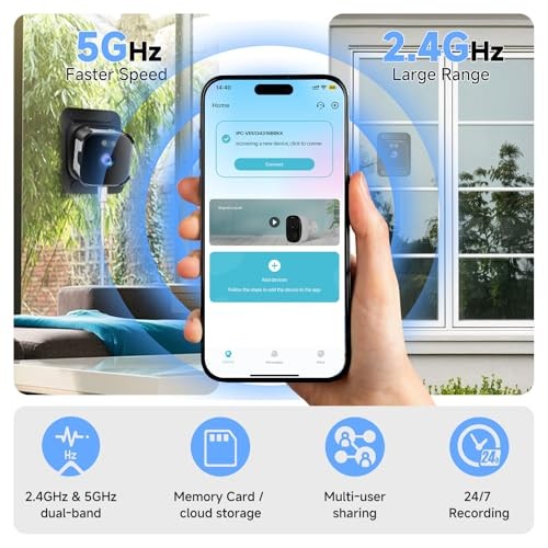 Window Camera for Home Security: 2.4GHz&5GHz WiFi 4K Indoor Camera with Color gallery