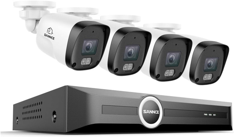 2K 3MP PoE Security Camera System with 6MP NVR and 4 Weatherproof Cameras