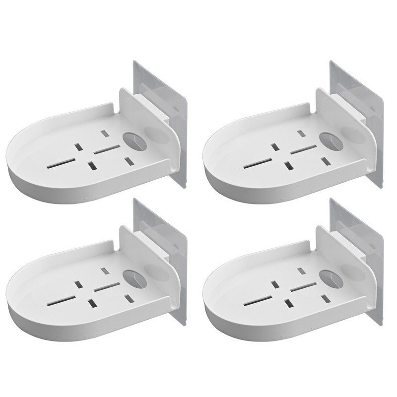 4Pcs Security Camera Wall Mounts for Home Kitchen Living Room with Cable Clips