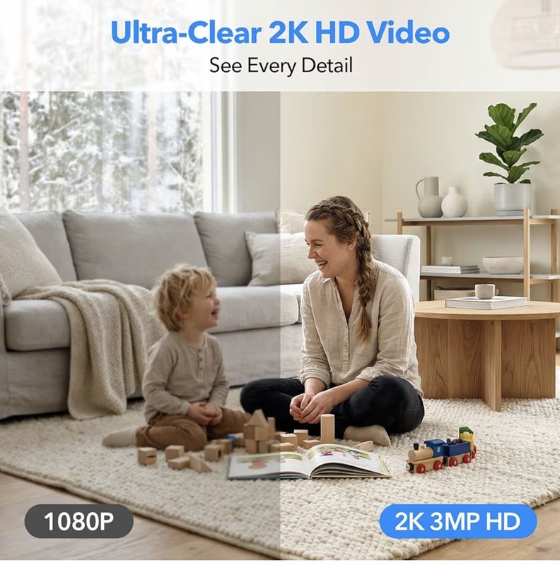 Yoosee 2-Pack Indoor WiFi Cameras 2K Motion Detection Night Vision Audio gallery