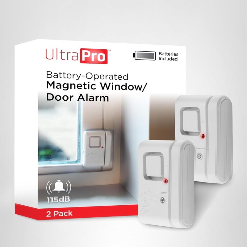 Compact Battery-Operated Window & Door Alarm 2-Pack - Affordable Security Alert gallery
