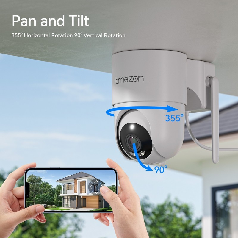 PTZ Security Camera System Outdoor Wireless Audio CCTV 10CH NVR 12'' Monitor 1TB gallery