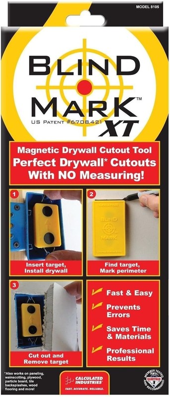 Calculated Industries 8105 Blind Mark Drywall Electrical Box 3 Targets + Case gallery