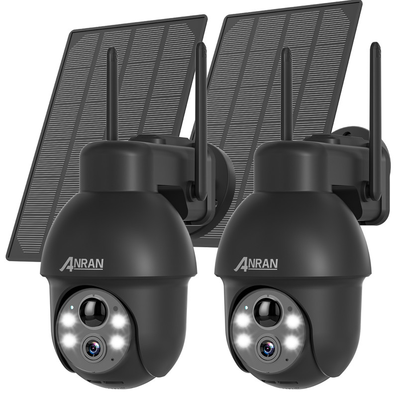 ANRAN Solar Battery Wifi Outdoor Pan/Tilt Home Security Cameras System Wireless