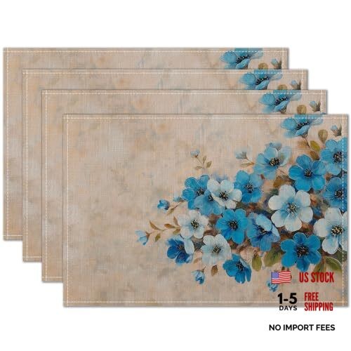 Set of 4 12x18 Inch Spring Table Mats - Colors 20 - Set of 4