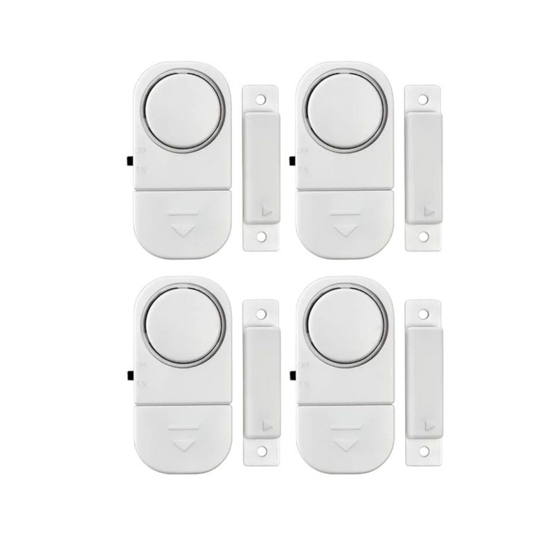 Magnetic Door & Window Sensor Alarm Set – Set of 4