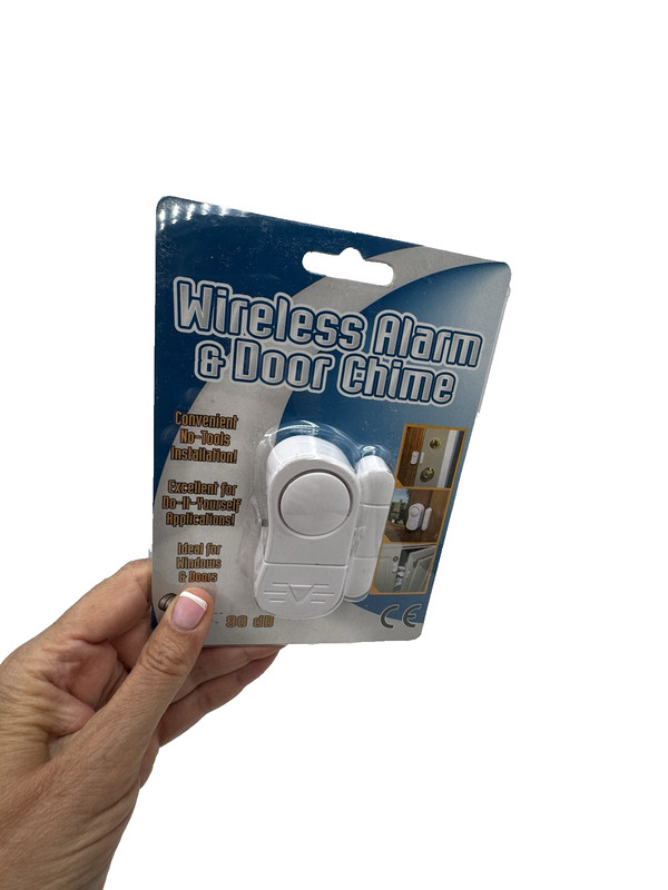 7 Wireless Door Chime & Home Security Alarm 20975 Peel &Stick Battery Install gallery