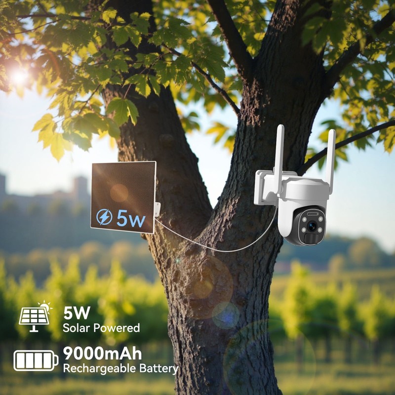 1PACK Solar Camera 4G LTE Wireless Security Camera Outdoor Solar Battery Camera gallery