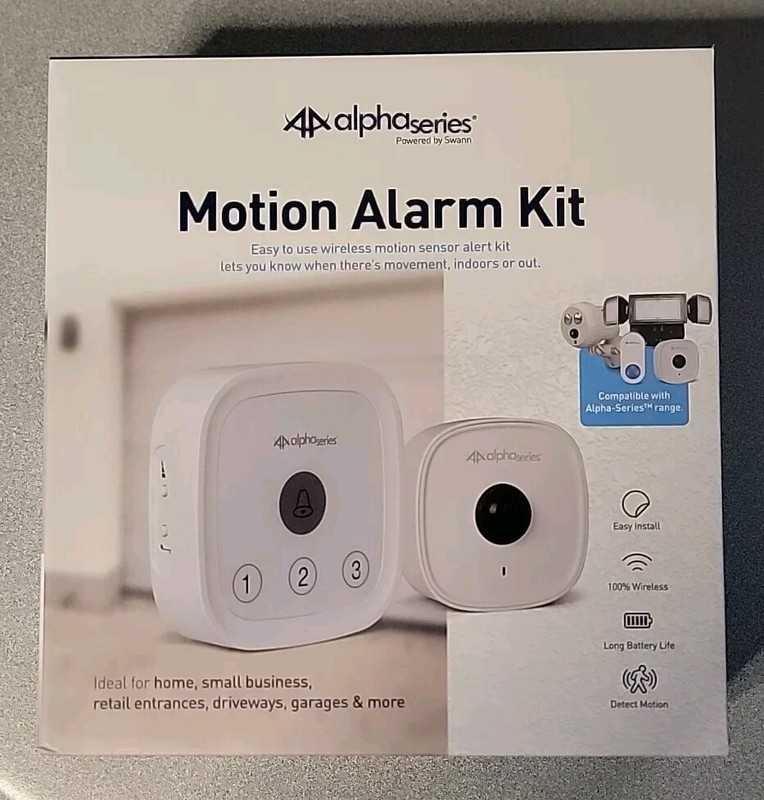 Swann Alpha Series Wireless Motion Kit Sensor Unit & Chime Indoor Outdoor