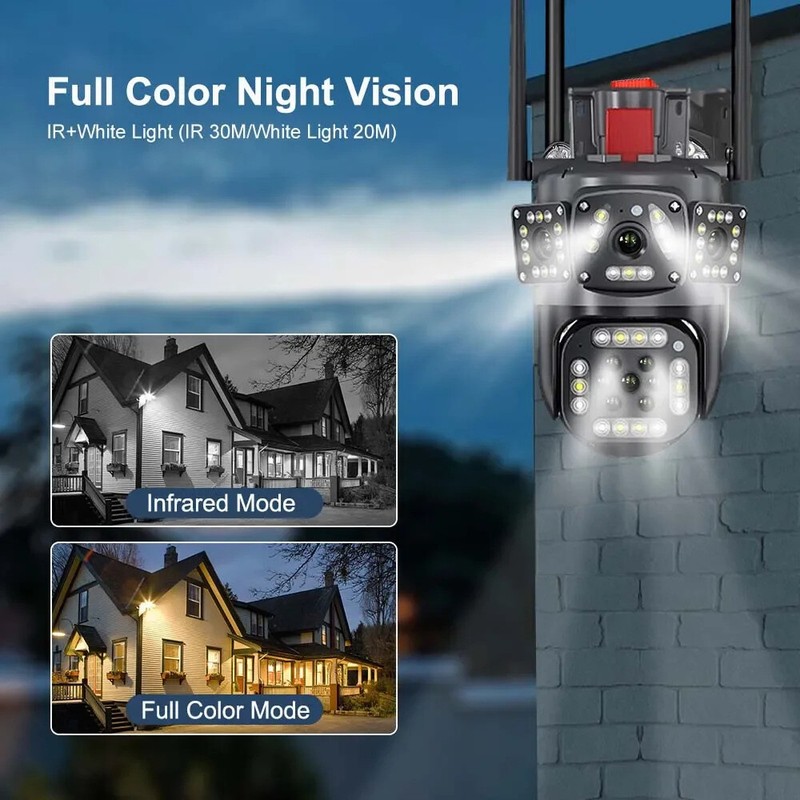 9MP 3 Lens 10X HD WiFi IP Camera Wireless Outdoor CCTV PTZ Home Security IR Cam gallery