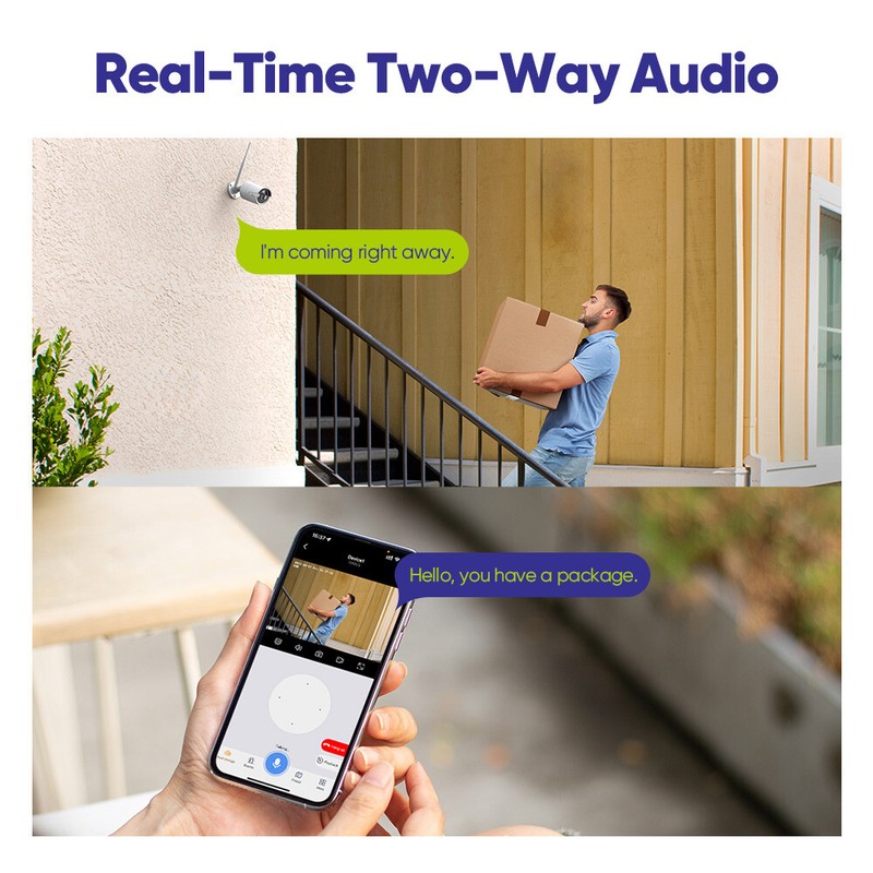 SANNCE Wireless 5MP 8CH NVR 3MP Two Way Audio AI Security Camera System Outdoor gallery