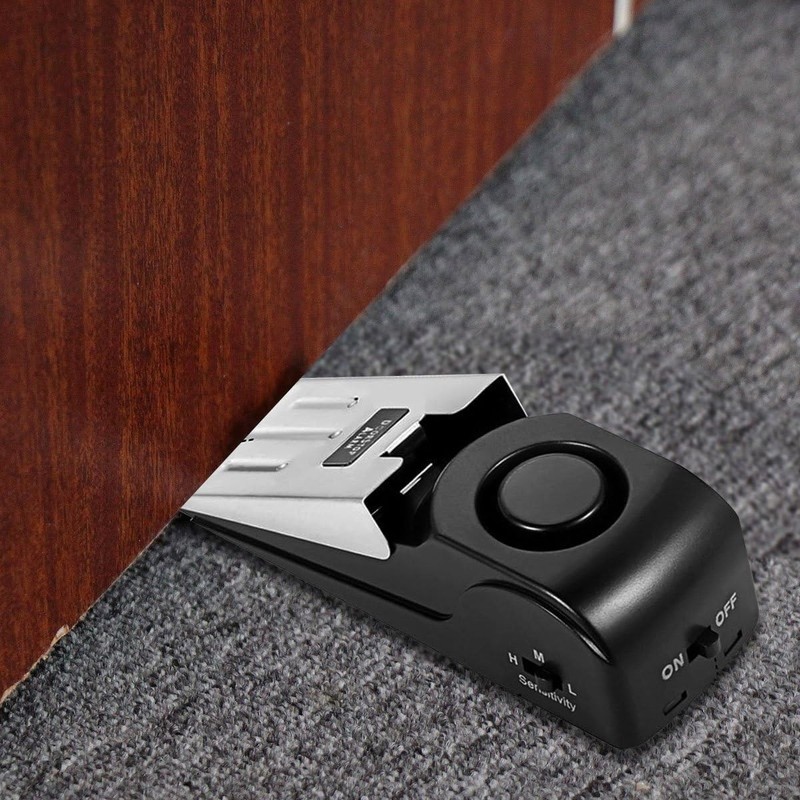 Compact Door Stop Alarm with 120DB Siren - Perfect for Home & Travel Needs gallery