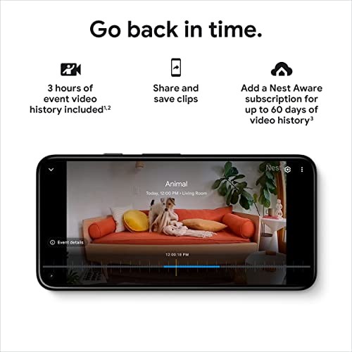 Google Nest Security Cam 1080p Wired, 2nd Gen, GJQ9T - Snow gallery