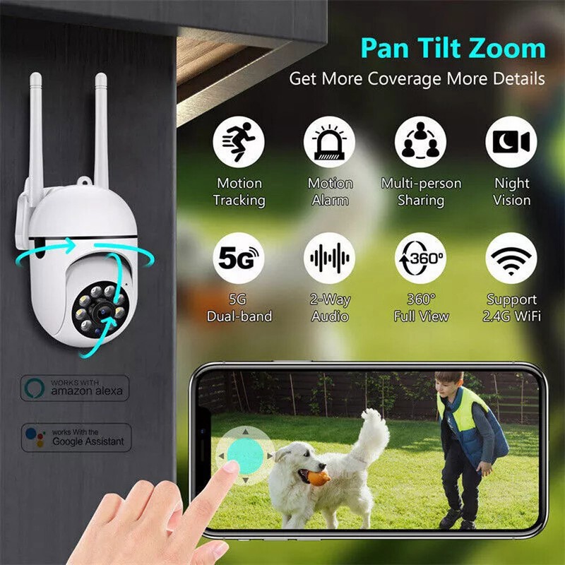 1-4Pack Wireless 5G WiFi Security Camera System Smart Outdoor Night Vision 1080P gallery