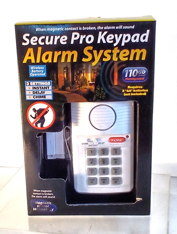 BELL +HOWELL SECURE PRO KEYPAD ALARM SYSTEM BATTERY OPERATED BRAND NEW