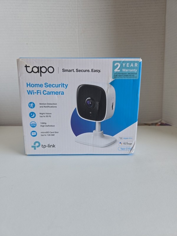 TP-LINK Tapo HD 1080p Indoor Security Wi-Fi Camera, Tapo Night Vision, White