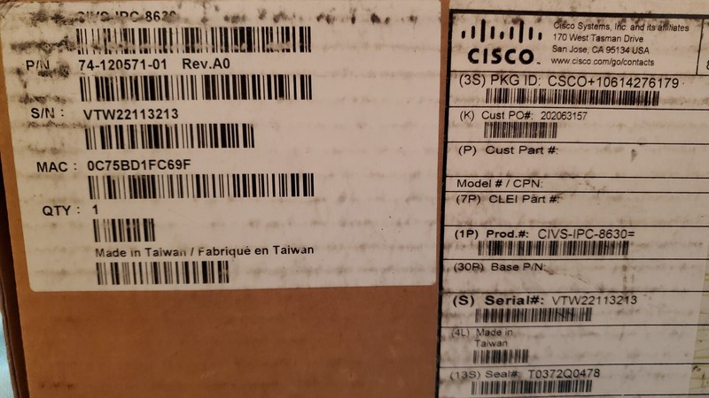 New Cisco CIVS-IPC-8630 Dome 1080p IP Outdoor surveillance Camera, WDR Pro gallery