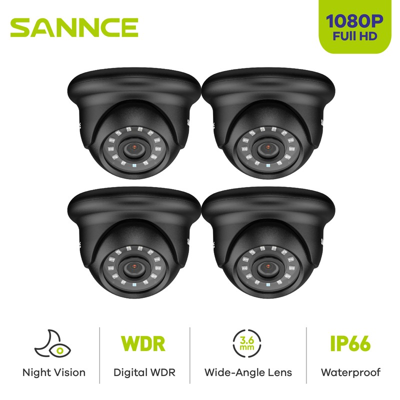SANNCE Full HD 1080P 3000TVL Dome CCTV Outdoor Security Camera EXIR Night Vision