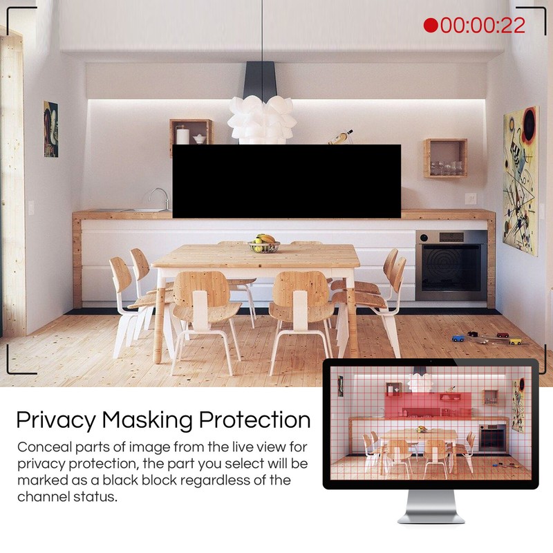 ZOSI H.265+ 8CH 5MP Lite DVR 2MP Outdoor Home Video Surveillance Camera System gallery