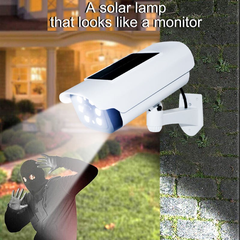 Solar Power Light Home Garden Lamp Outdoor Dummy Camera Motion Sensor 400W LED